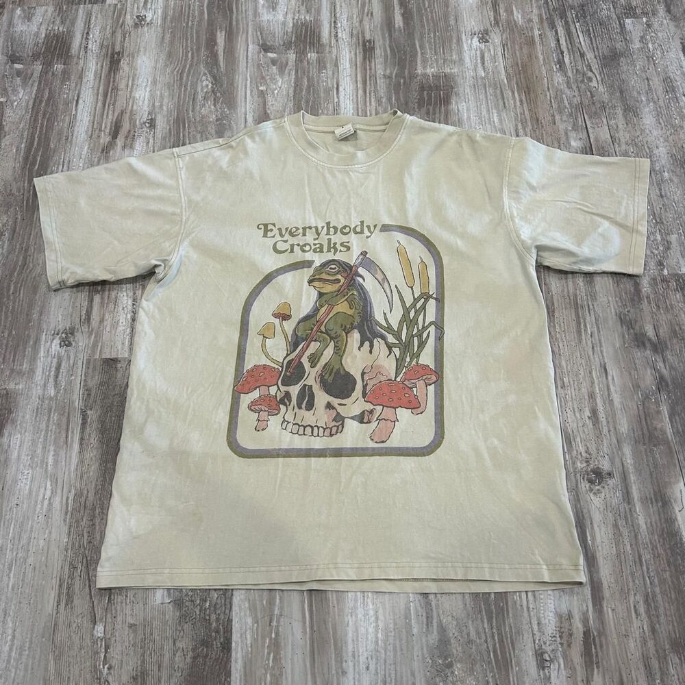 Artiemaster Men's streetwear skater cream graphic tee